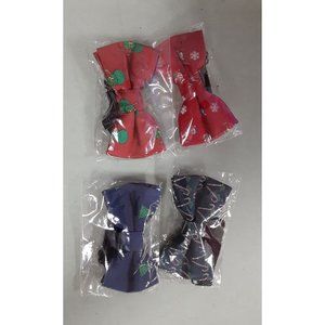 Boys Pretied Bow Ties set of 4 Christmas Holiday Designs Fits 2-4 yrs  NEW
